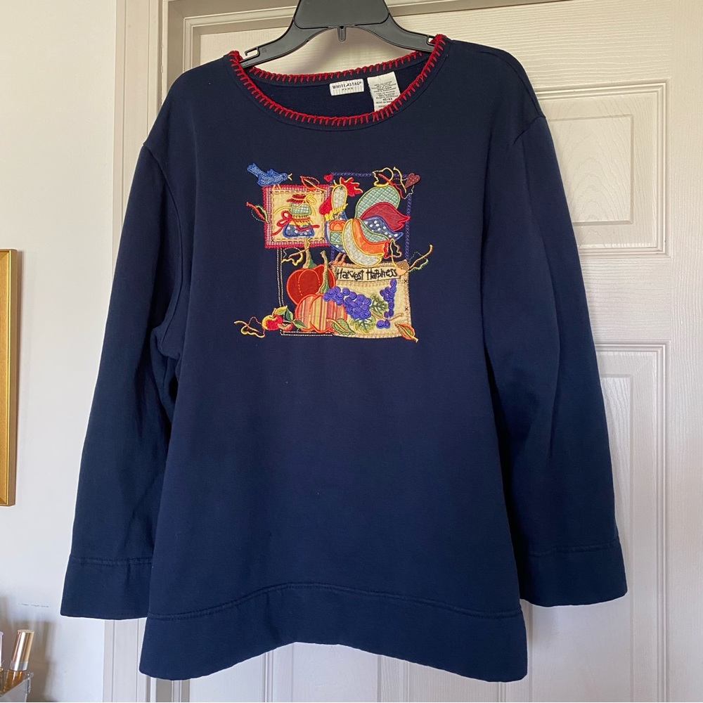 White Stag women’s plus 22/24W fall theme long sleeve top